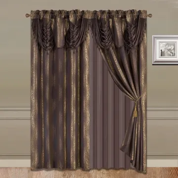 100% Polyester Luxury 2Pcs Window Curtains for Hotels - Newest Arrival