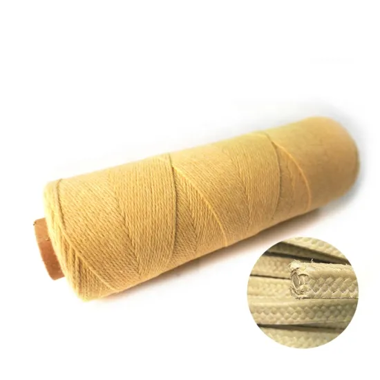 GRT-3P-Y Glass Fiber Aramid Yellow Non-Asbestos Core Spun Yarn for Braided Packing