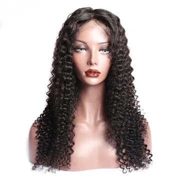 Fast shipping factory wholesale price brazilian human hair cuticle aligned hair 4*4 lace closure wig