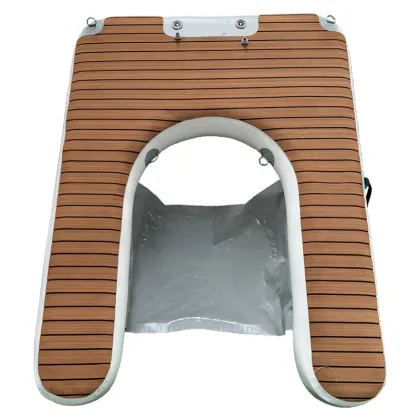 Teak-Inlaid Portable Inflatable Jet Ski Dock Pontoon C-Docks