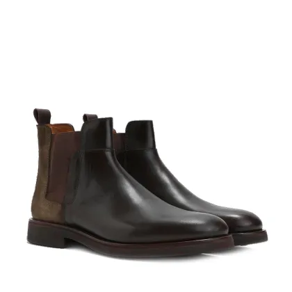Trendy Men's Full Grain Leather Boots