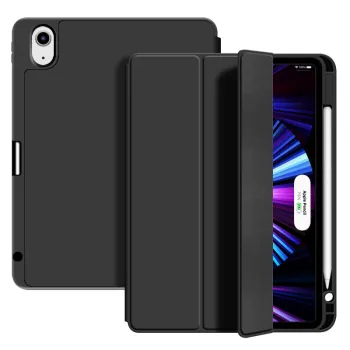 Magnetic Charge Silicone Case with Pencil Holder for iPad Air 11/4/5 and Mini 6, 10.9"/8.3" - 2024 M2 Compatible