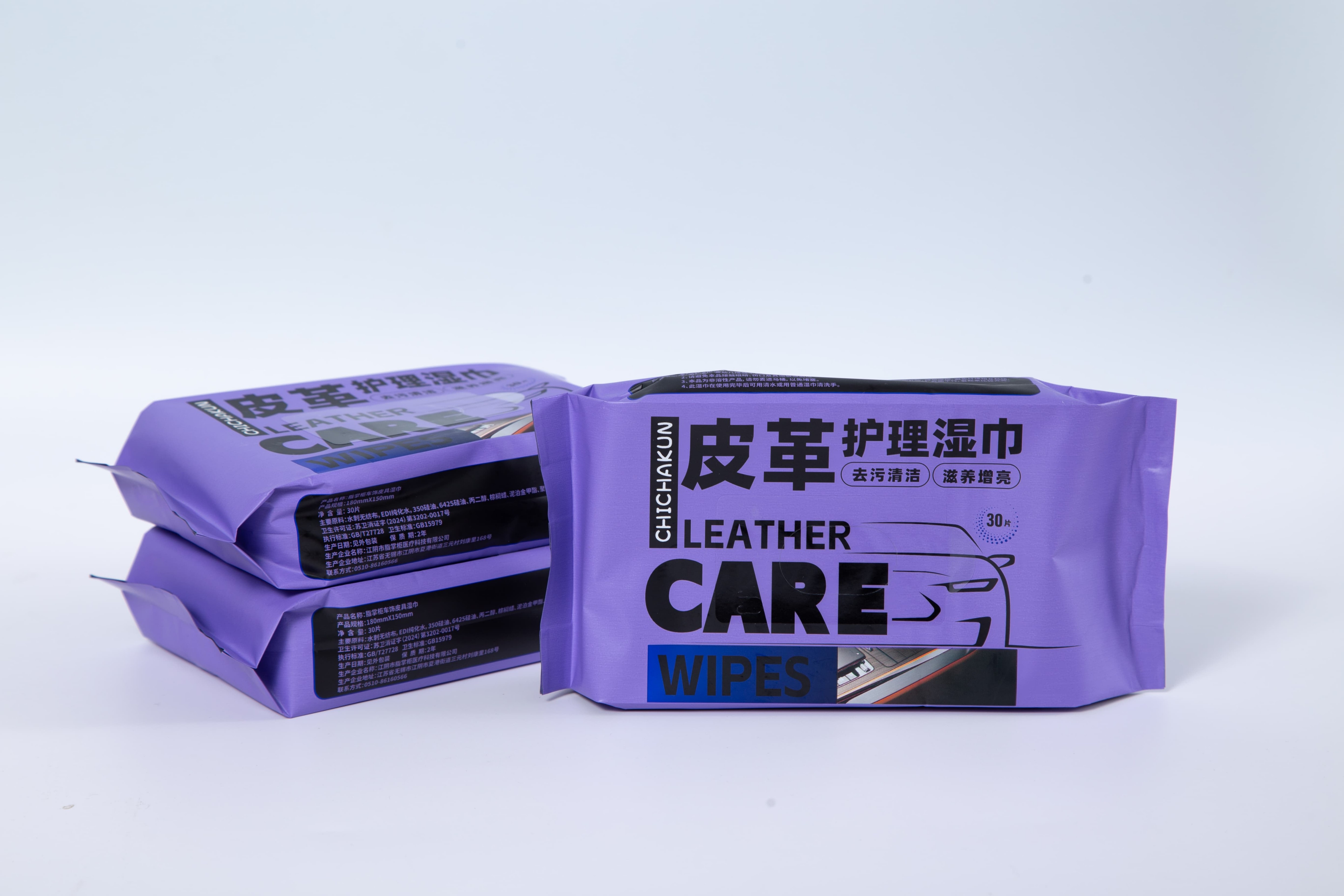 Toallitas húmedas duraderas para protección del cuero