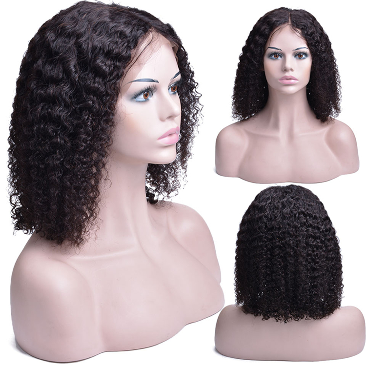 USEXY Wholesale Wigs brazilian Remy Human Hair Short Curly Lace Front Wig