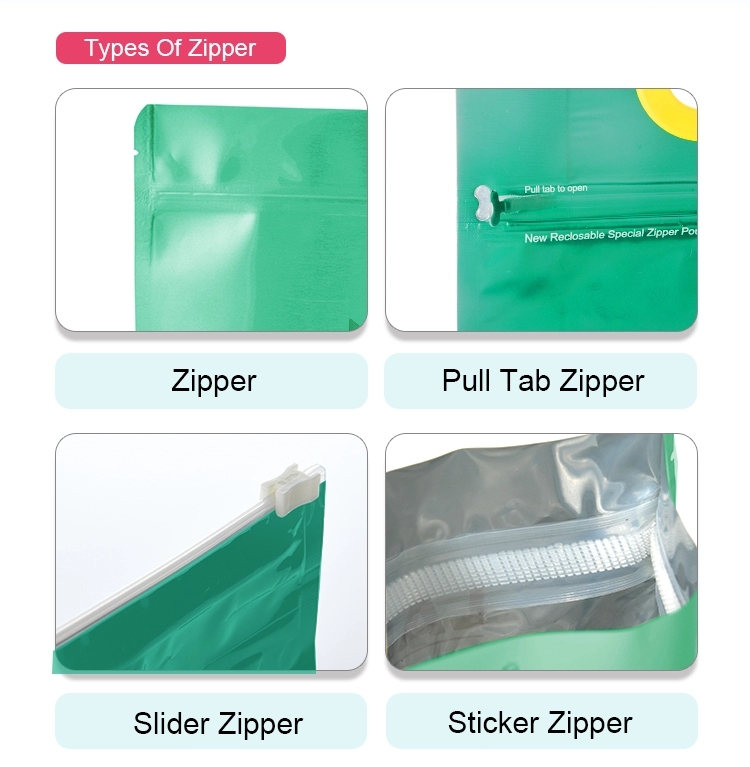 Zipper types for Cat dog food bag