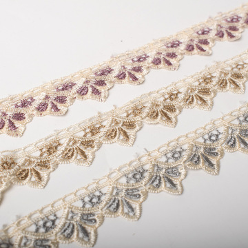 Customizable 3 cm High Quality Embroidered Water-Soluble Guipure Border Lace Trim: Unique and Dazzling Edging Solutions