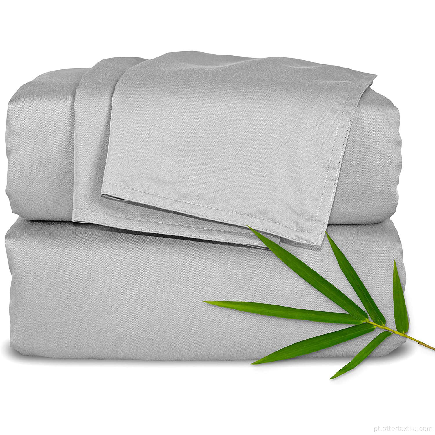 Conjunto de roupa de cama com capa de edredom de bambu 100% orgânico