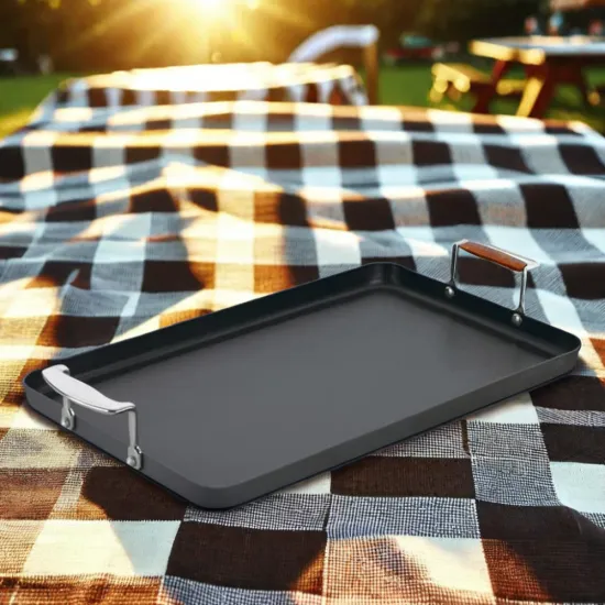 Metal Nonstick Aluminum Pan Tray for Outdoor Camping Baking