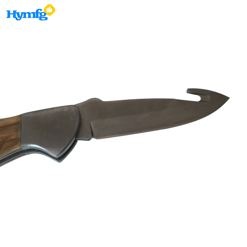 Satin Finish Wood Handle camping knife