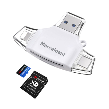 Factory Type-c Lightning Micro USB 3.0 Memory Card Reader OTG Micro TF Card Reader for Android Ipad/iphone