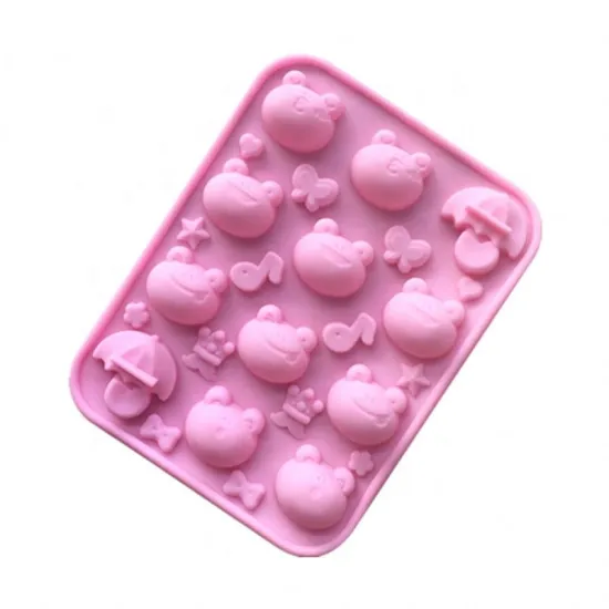 628 Multi Frog Shaped Chocolate and Candy Silicone Mold