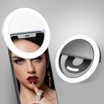 Logo Logo Logo Cincin Selfie Cincin Selfie untuk Telefon bimbit - Penyelesaian Pencahayaan Kamera yang boleh dicas semula dan Miniatur