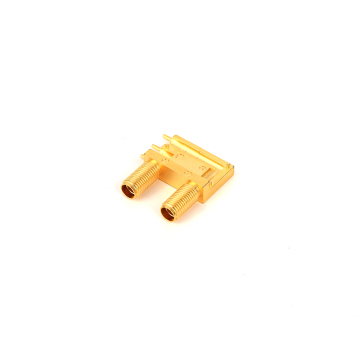 Zinc Dual F Type Connector Housing for Broadcast