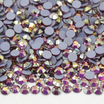 Transparent AB -Glas -Strass: Kristallglitter Strass Flatback Heiße Fix für Kleider- und Nageldekoration - SS8, SS10, SS16, SS20