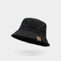 Chapeau de seau de coton noir fishman personnalisé avec logo