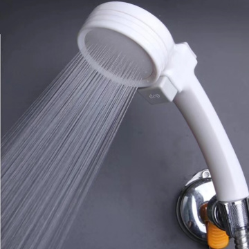 White Chrome Plastic High Pressure Hand Shower Head