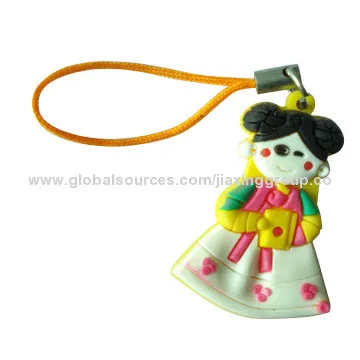 Silicone Mobile Phone Pendant, Colorful CustomizedNew