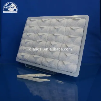 White airline cotton disposable face towel