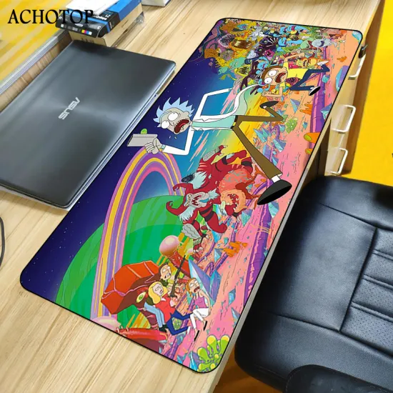 Rick Anime Gaming Speed Mouse Pad Gamer Large Mouse Mat Soft Durable Keyboard Mousepad Computer Desk Mat
