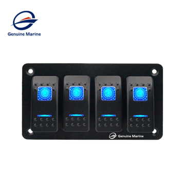 Genuine Marine 4 Gang Rocker Switch Panel
