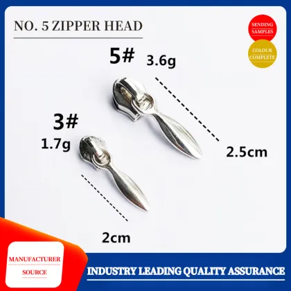 Water Drop Pulling Head Metal Zipper