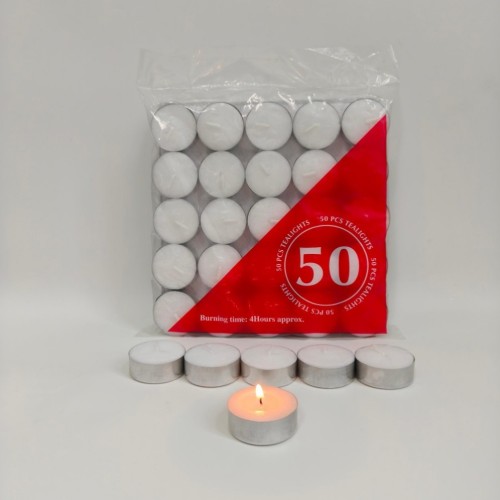 Chinese Low Price Customized 50pcs Tealight Candles