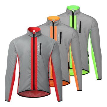 WOSAWE Men's High Visibility Waterproof Reflective Cycling Jacket