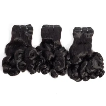 9A Grade funmi hair magic curl 100% human hair bundles 100g natural color 10"-20" wholesale indian hair weave from China factory