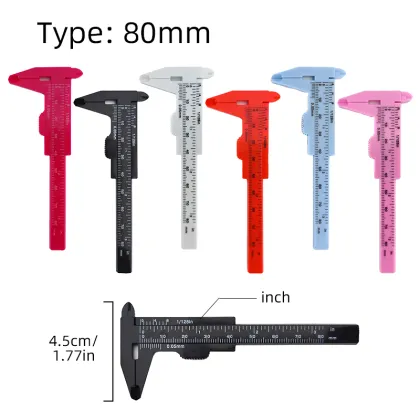 Plastic Tattoo Stencils Vernier Caliper for Eyebrow Measurement Tool