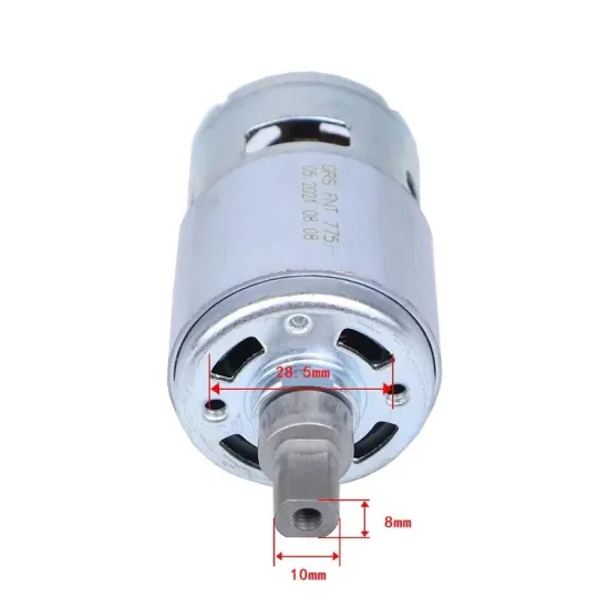 12V/24V 10,000 RPM 775 DC Permanent Magnet High-Speed Micro Motor with Adjustable Speed and CW/CCW Rotation