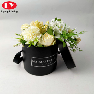 Logo Printed Custom Round Flowers Box Packaging