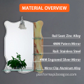Factory Direct Wholesale: Customizable Frameless Marble Double Layered Bathroom Mirror with Shelf