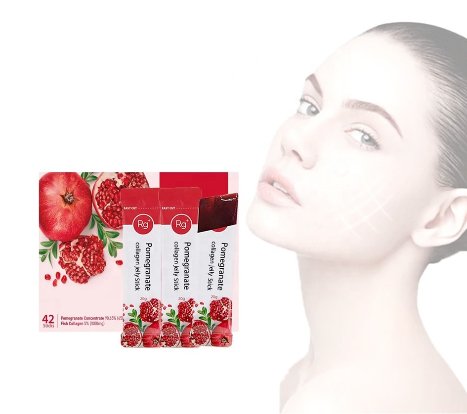 Skin Whitening Antioxidant Pomegranate Collagen Jelly Stick