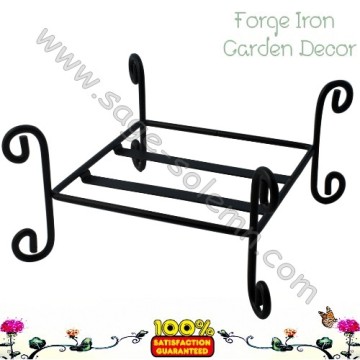Scroll Black Square Wrought Iron Coaster Holder