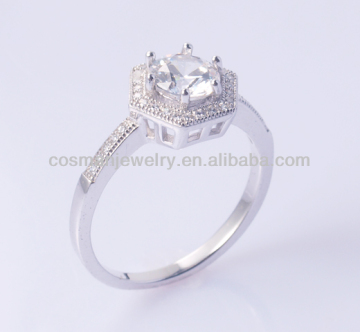 Fashion silver poison CZ ring