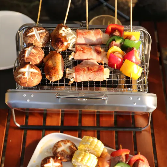YF-8815 Barbecue Grill Buy Barbecu Grill Foldable Charcoal Stainless Steel Barbecue Grills Suitable for 2-4 people