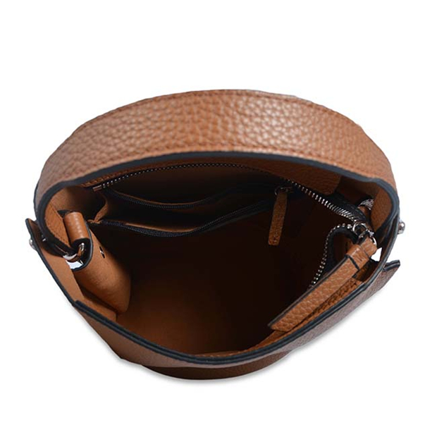 Large Capacity Elegant Style Women's Handbag Genuine Leather Tote Shoulder Bucket Bags
