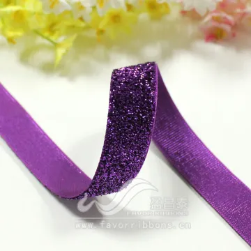 Colorful 100% Nylon metallic Velvet Ribbon