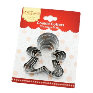 Stainless Steel Metal Party Christmas Cookie Cutters - 5 Piece Set