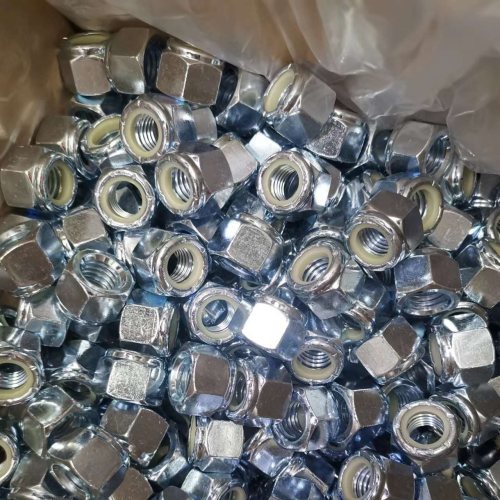 DIN985 Porcas de inserção de nylon Porca de aço carbono