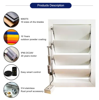 Zonron AS2047: Smart Remote Control Aluminum Shutters and Louvres with Sun Protection Features