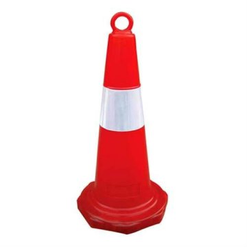 75cm Portable PE Traffic Cone with Lifting Ring - Sand Filled for Added Weight
