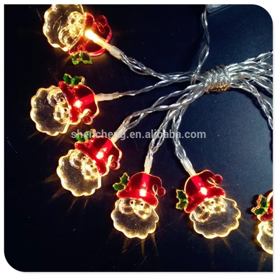 led christmas string light with santa home decoration