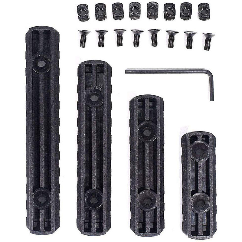 4pcs/Set Tactical Rail Section Set For 22mm Picatinny/Weaver Rail Scope Mount Weaver Picatinny Side Rails Section MLOK System