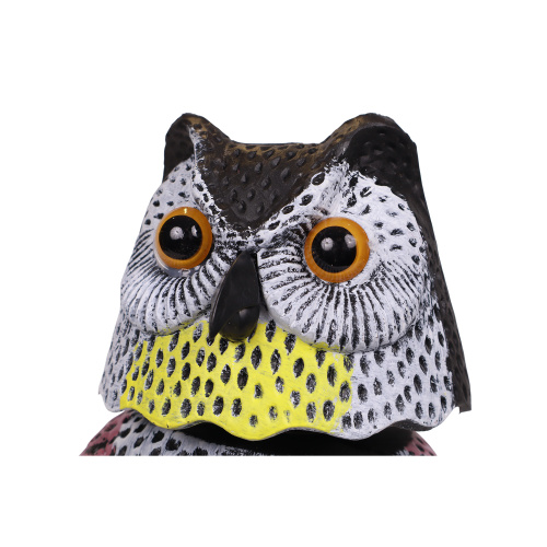 Bird Scare Plastic Owl Scarecrow with Rotating Head
