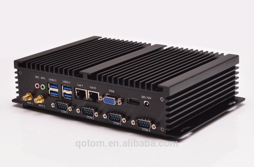 2017 multiple serial ports Mini Pc I37C4 Celeron 1037U CPU, 2G RAM, 8G SSD,WIFI 4 COM 8 USB , Dual Display Desktop Computer