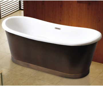 Cupc Air Bubble Massage Copper Pedestal Bathtub