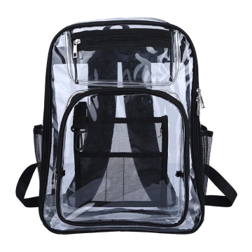 Custom High Quality Transparent School Backpack Women Men Travel Backpack Bag PVC TPU Clear Backpack Kids Wholesale
