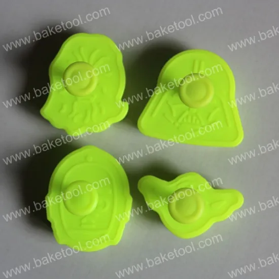Plastic 4pcs Star War Shape Plunger Biscuit Mould Fondant Cake Decorating Tools