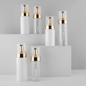 Botellas de bombas de bombas de espuma cosmética de lujo - 100 ml, 120 ml, 150 ml, 200 ml de bombas chapadas en oro